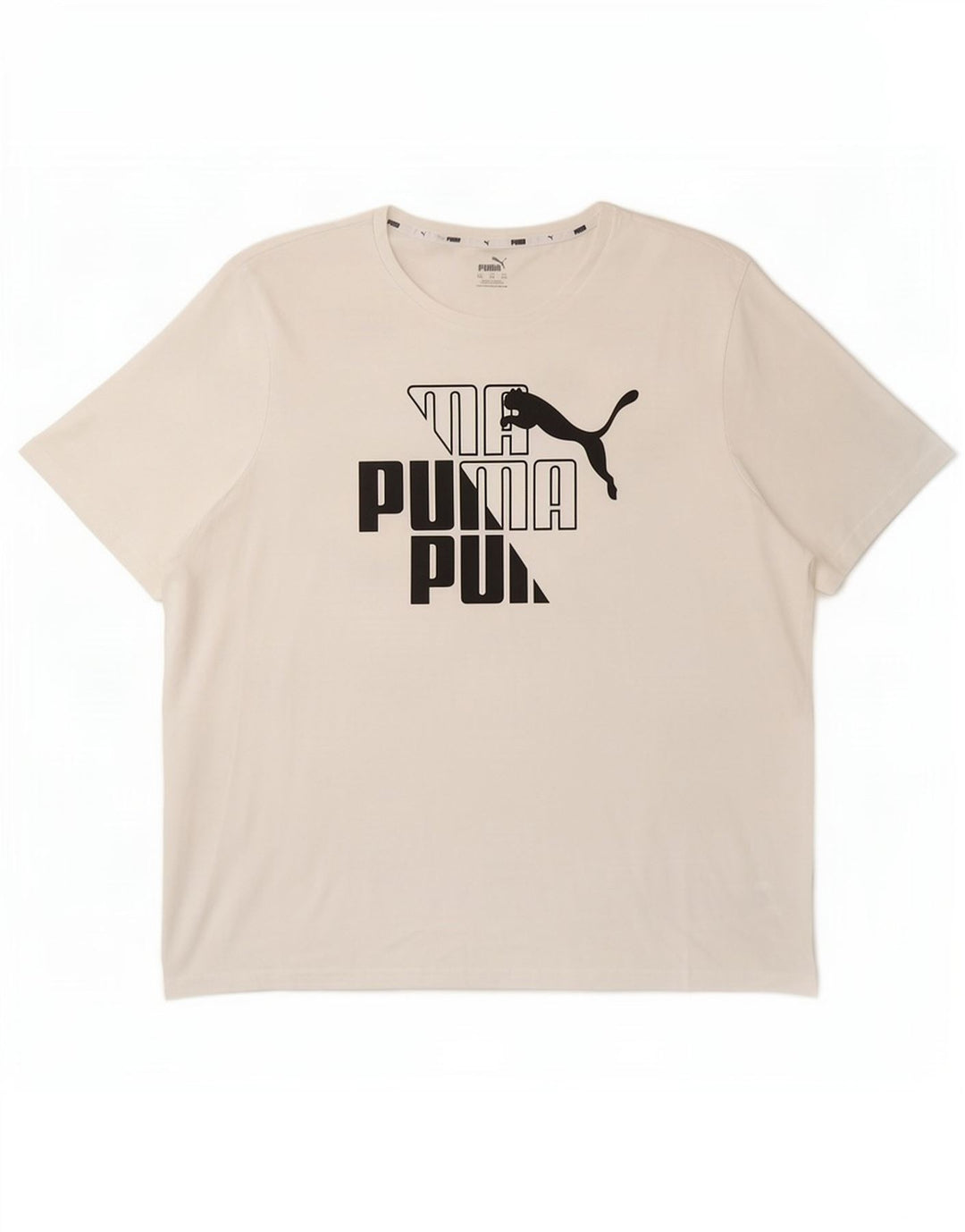 Camiseta masculina gráfica Puma Top 2XL algodão branco