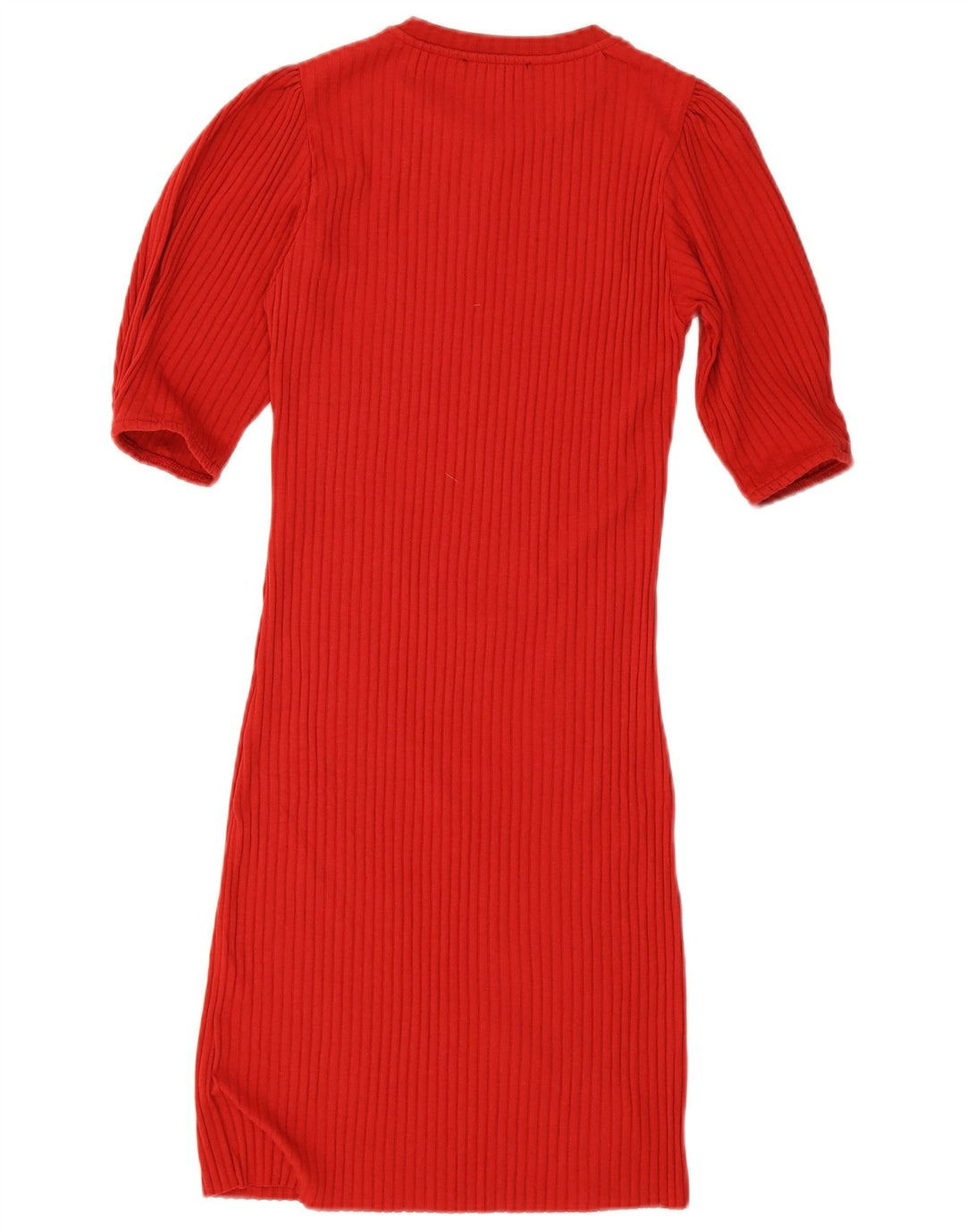 Zara Vestido feminino de malha bodycon Reino Unido 12 vermelho médio