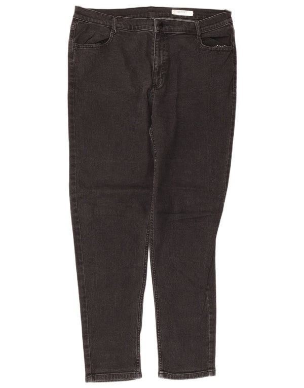 Jeans skinny feminino Marks & Spencer Reino Unido 16 grande W34 L28 algodão preto