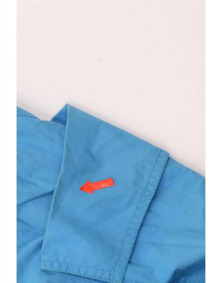 Saia feminina vintage evasê pequena W27 algodão azul