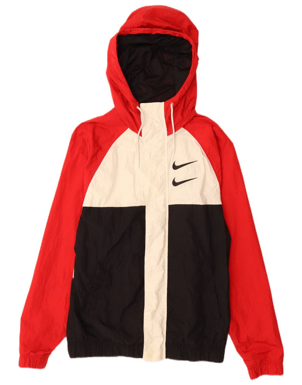 Jaqueta de chuva masculina Nike Swoosh Graphic UK 34 XS Multicolorido Colourblock