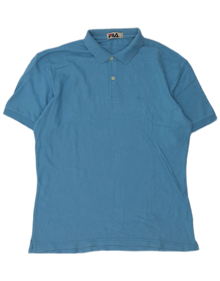 Camisa polo masculina Fila IT 52 grande algodão azul