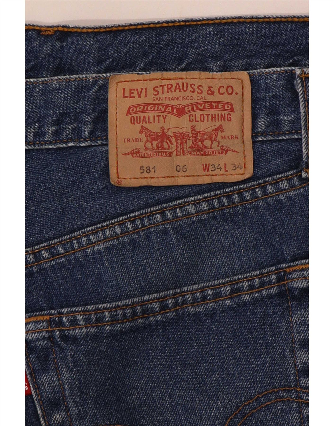 Jeans Levis 581 Straight Masculino W34 L34 Azul