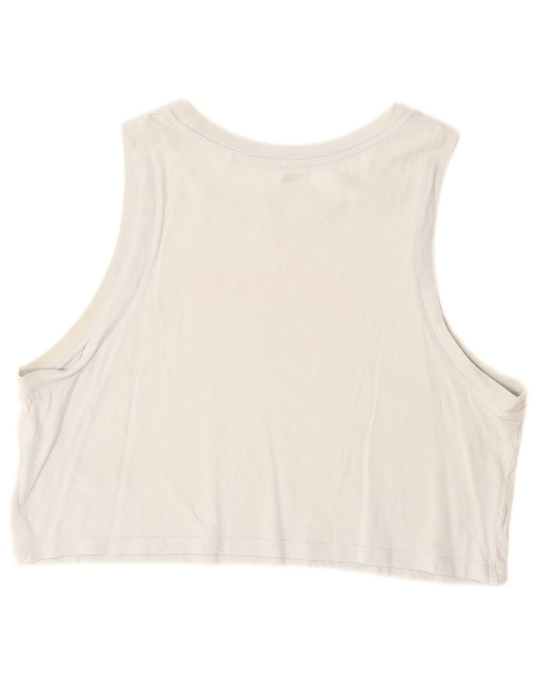 Colete feminino Levi's Crop Graphic Top UK 16 grande algodão azul