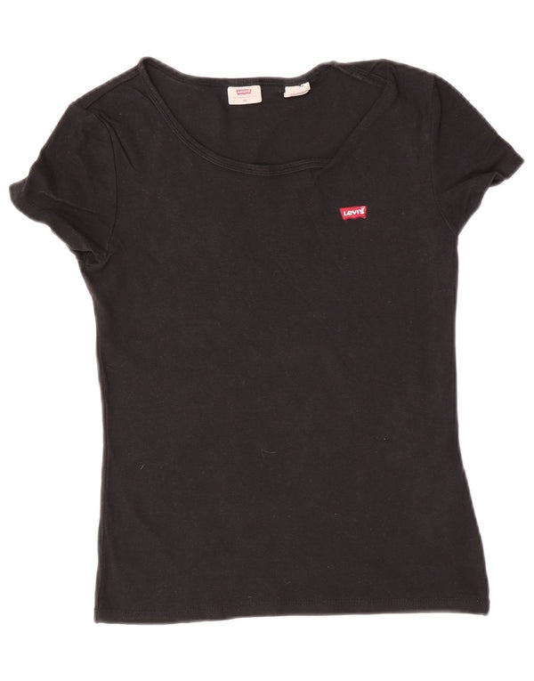 Camiseta feminina Levi's UK 6 XS algodão preto