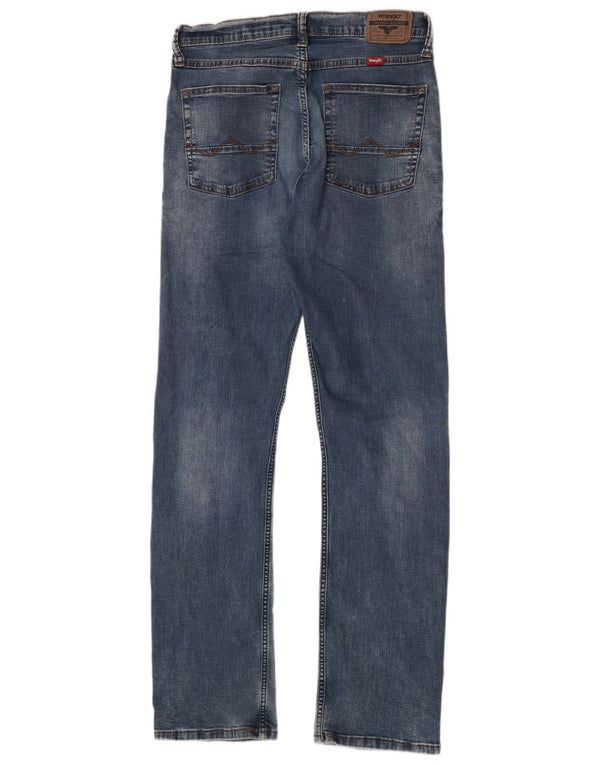 Wrangler Mens Straight Jeans W30 L32 Azul Algodão