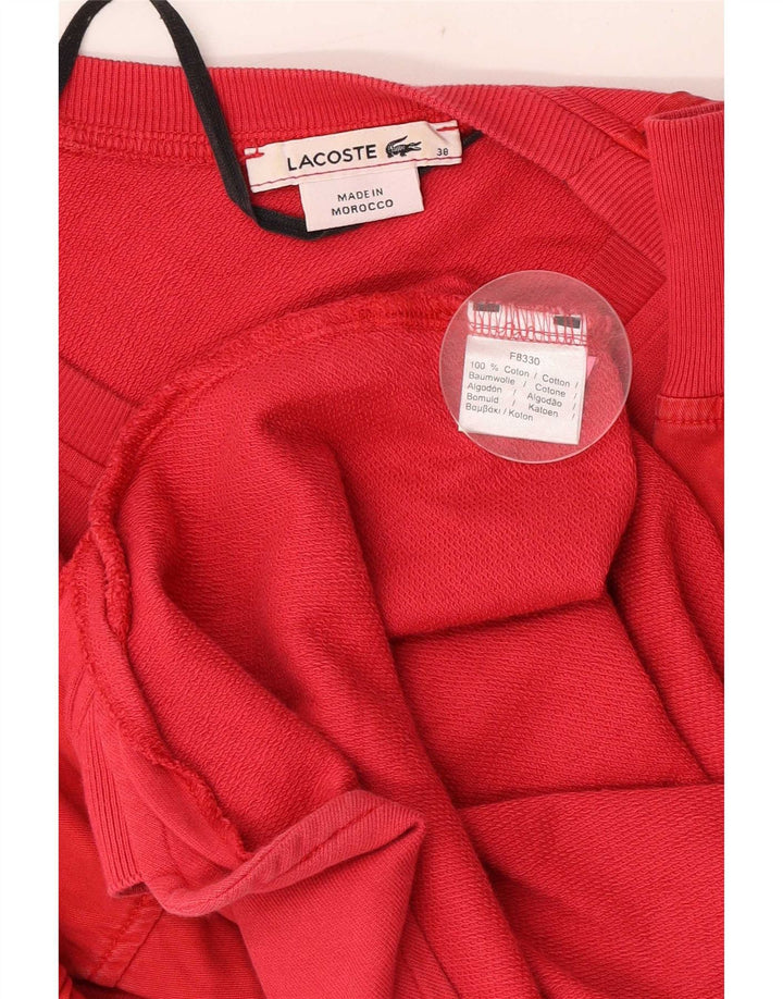 Lacoste moletom feminino vestido jumper EU 38 médio algodão vermelho