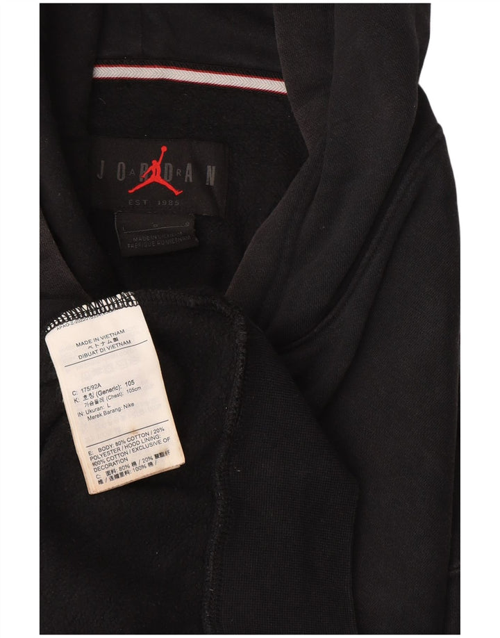 Jordan moletom com capuz masculino grande algodão preto
