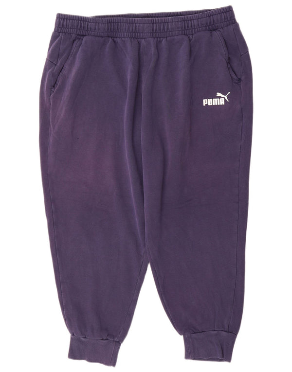 Calça de treino masculina Puma Joggers 2XL algodão azul marinho