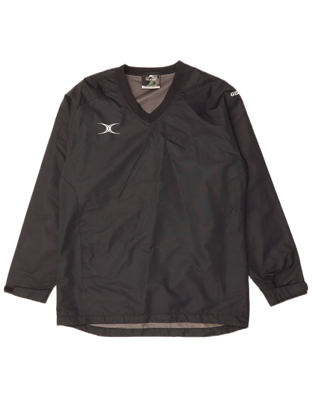 Jaqueta corta-vento masculina VINTAGE UK 34 XS poliéster cinza