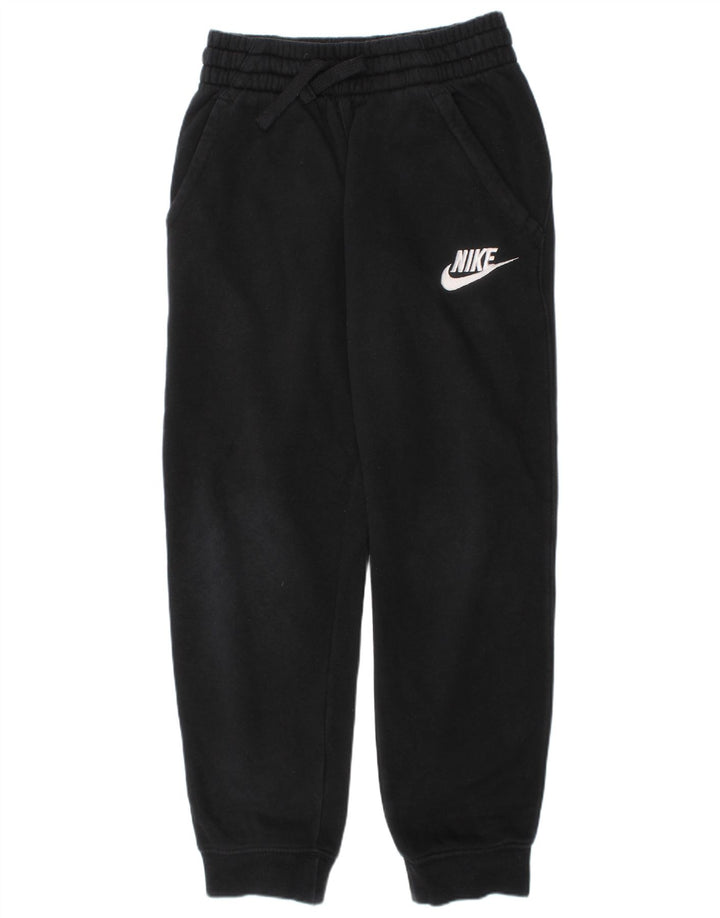 NIKE Meninas Calças de treino gráfico joggers 8-9 anos pequeno algodão preto