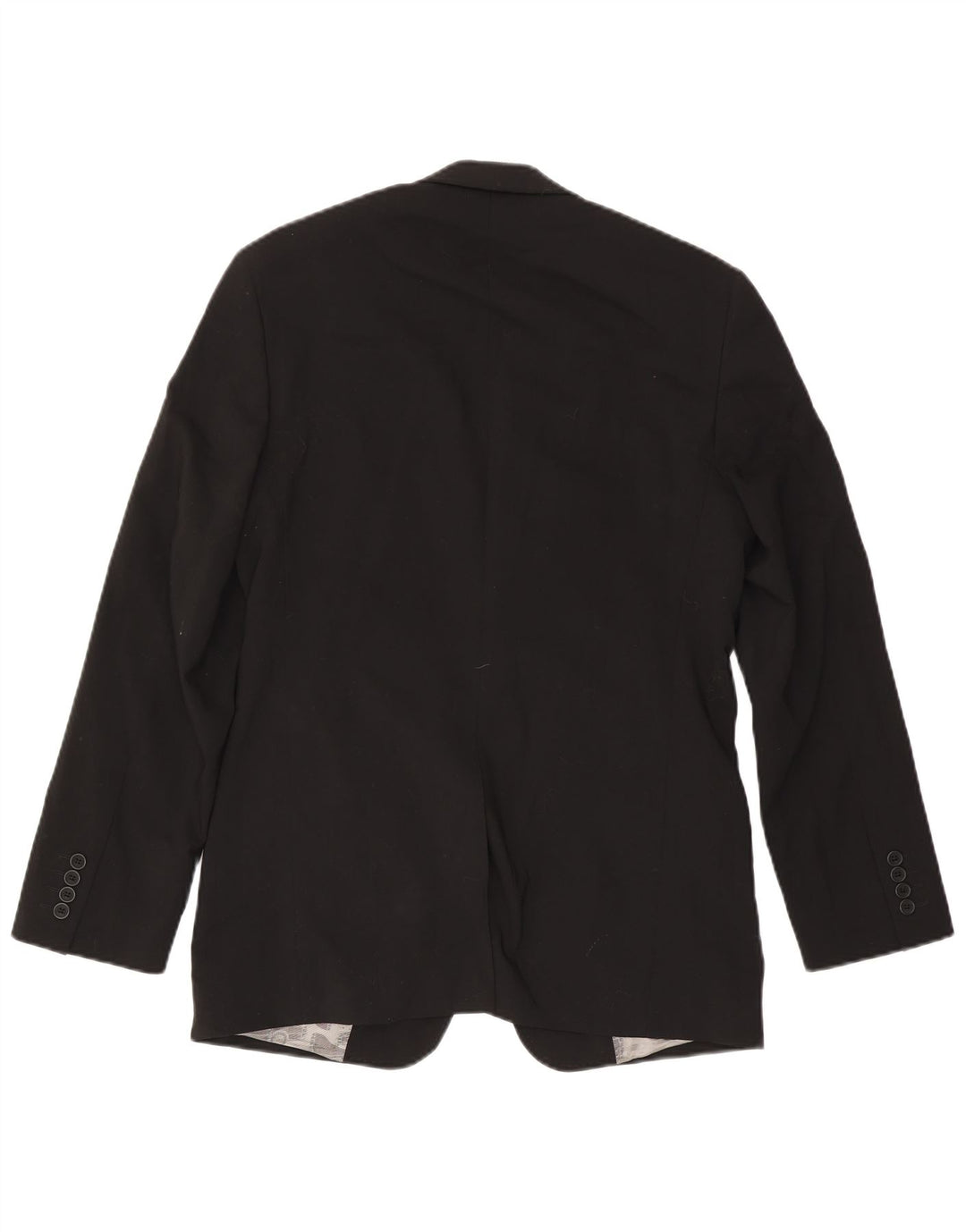 Jaqueta blazer masculina de 2 botões Ted Baker Reino Unido 38 lã preta média