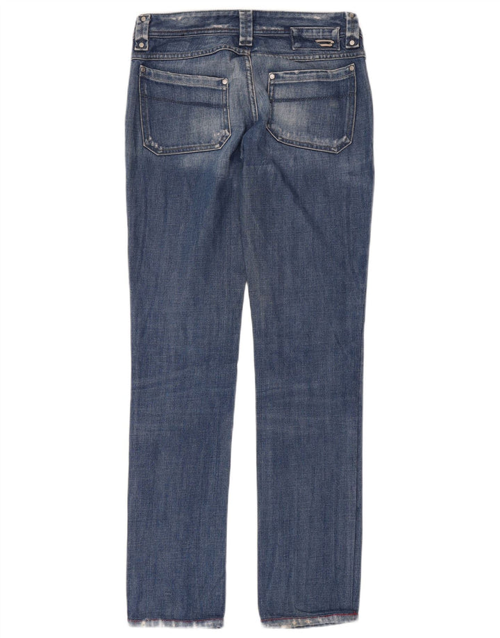 Jeans retos femininos diesel desgastados W30 L32 algodão azul