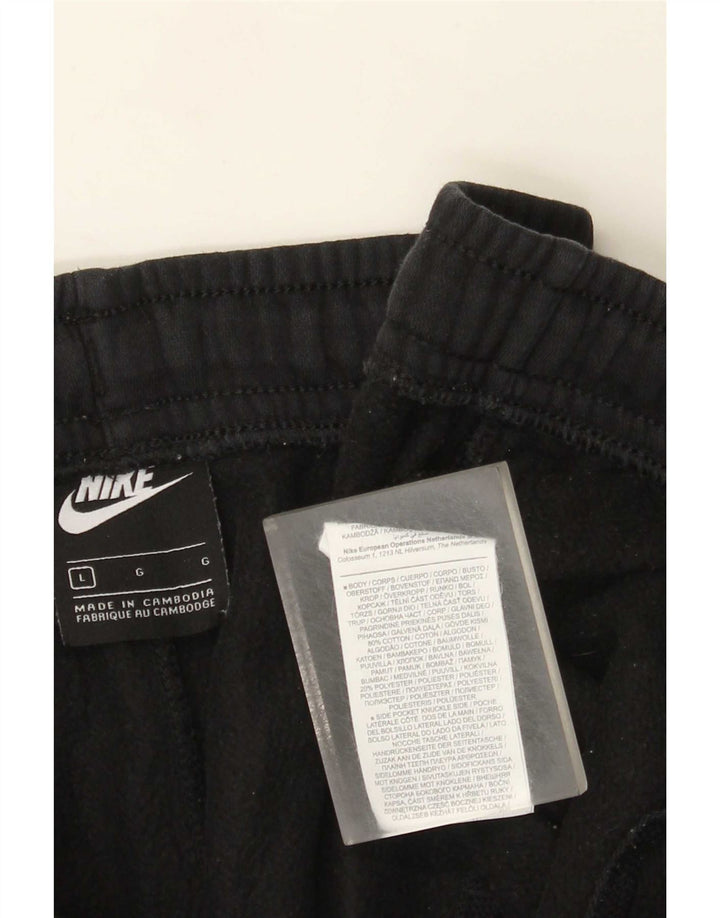 Calça de treino masculina Nike joggers grande algodão preto