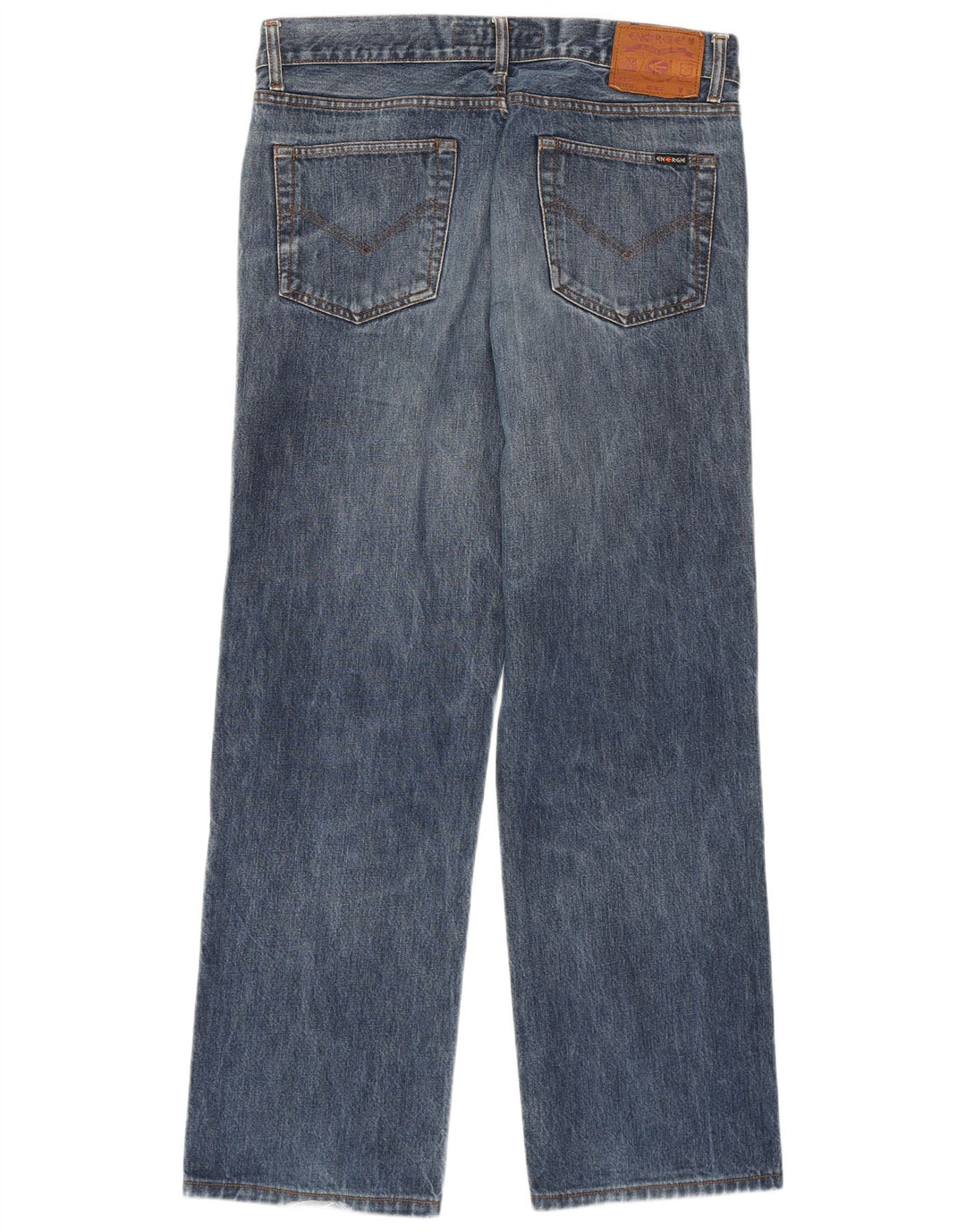 Energie Mens Straight Jeans W36 L31 Azul Algodão