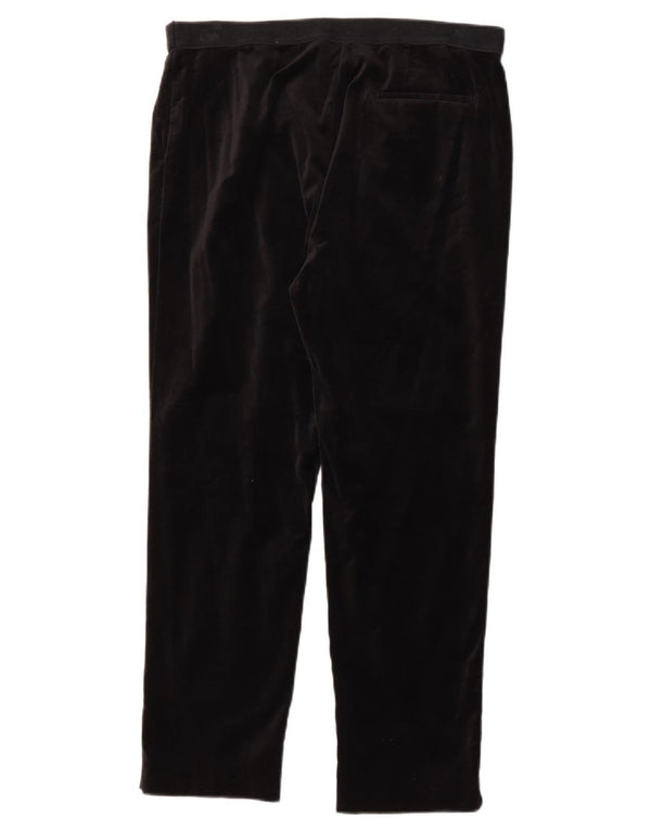 Calça chino reta feminina Marks & Spencer Reino Unido 14 grande W34 L27 preta
