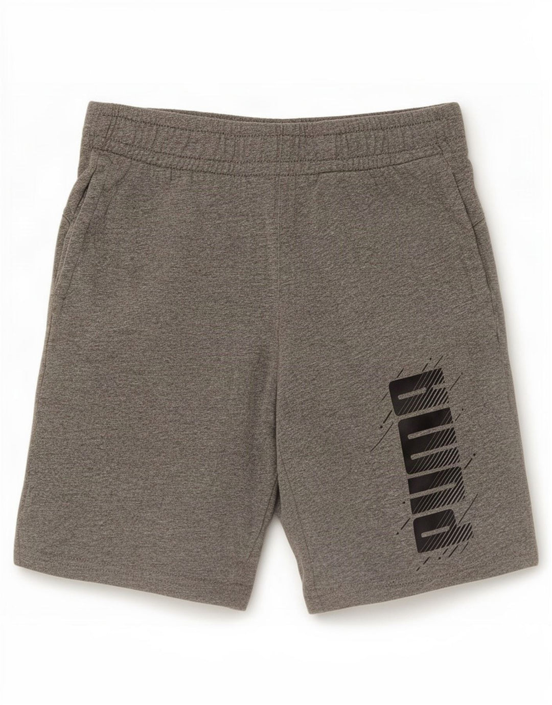 Shorts esportivos gráficos Puma Boys 9-10 anos algodão cinza
