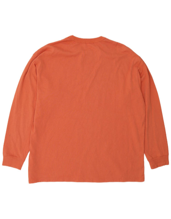 Nike Mens Loose Fit Top Manga Longa XL Laranja Algodão