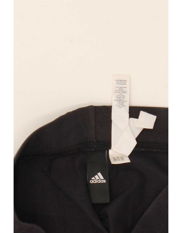 Leggings Adidas Femininas Gráficas UK 8 Pequenas Algodão Preto