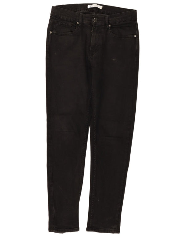 Zara Mens Slim Jeans EU 42 Grande W32 L31 Algodão Preto
