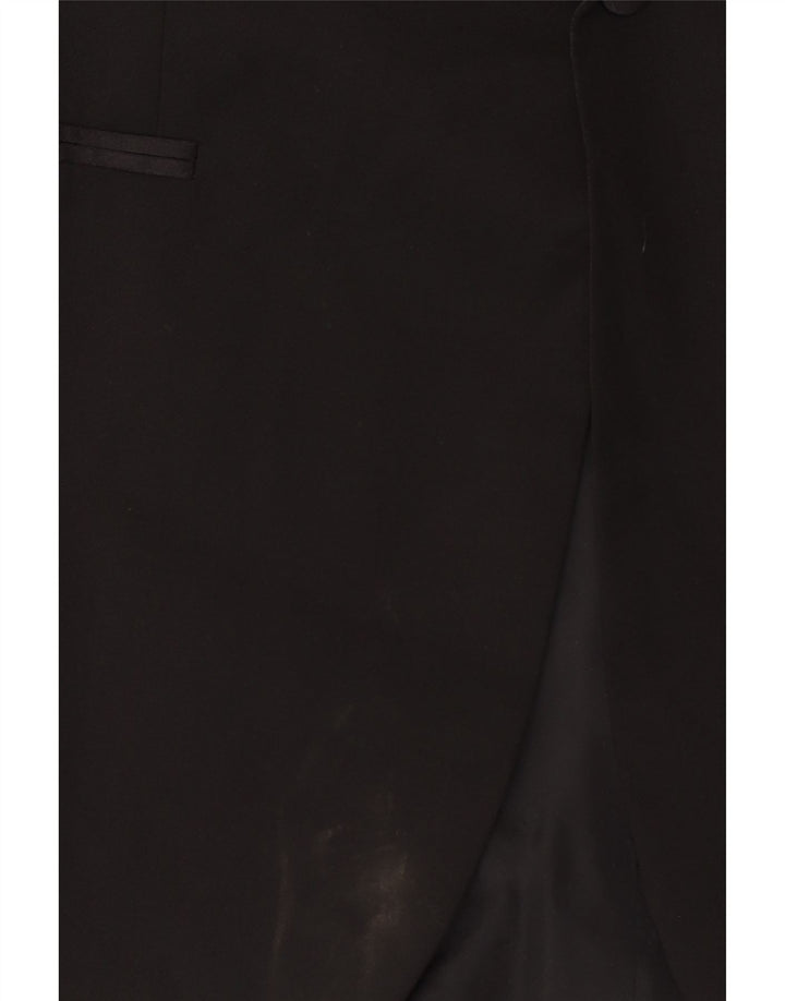 Jaqueta blazer masculina Hugo Boss com 1 botão Reino Unido 50 grande lã virgem preta