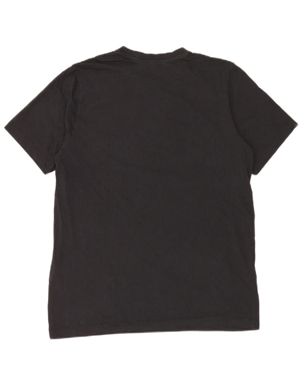 Camiseta gráfica masculina NIKE Top grande de algodão preto