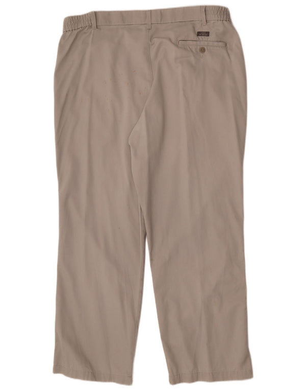 Calça chino reta masculina Marks & Spencer Blue Harbor W40 L29 bege