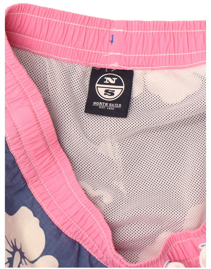 Shorts de natação feminino North Sails UK 14 poliamida floral azul médio