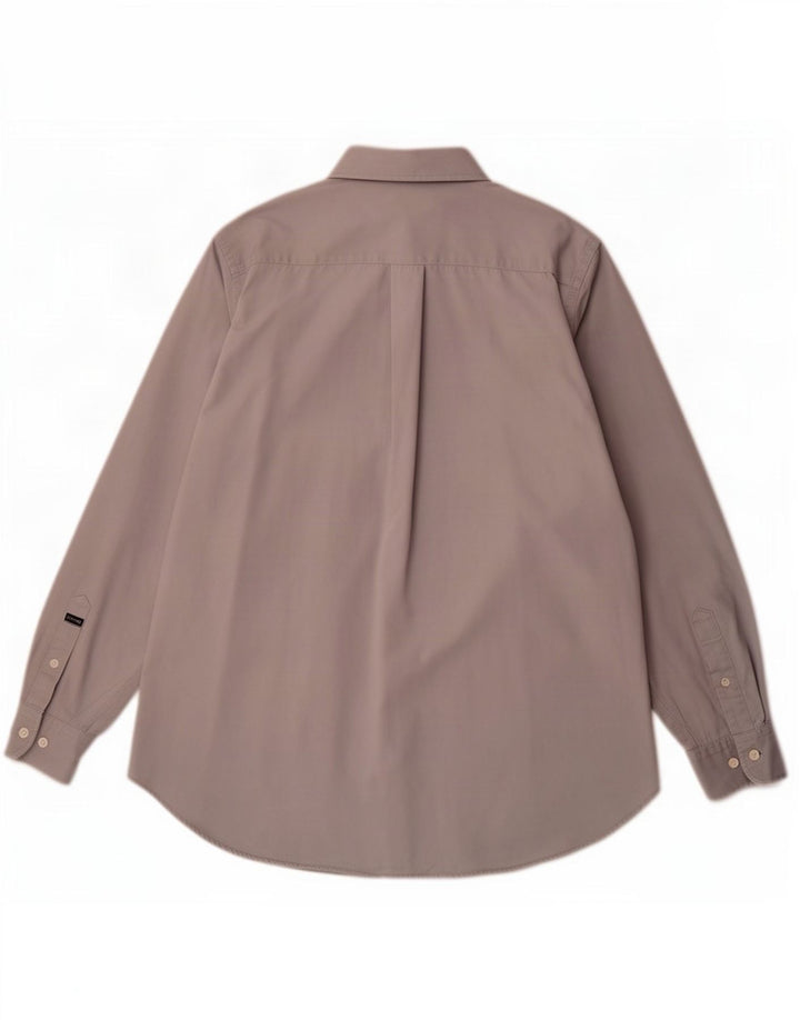 Camisa masculina Gas de algodão cinza médio