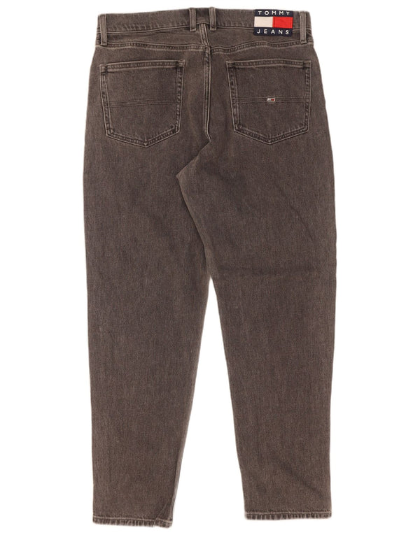 Tommy Hilfiger Mens Isaac Relaxed Fit Tapered Jeans W32 L32 Algodão Cinza