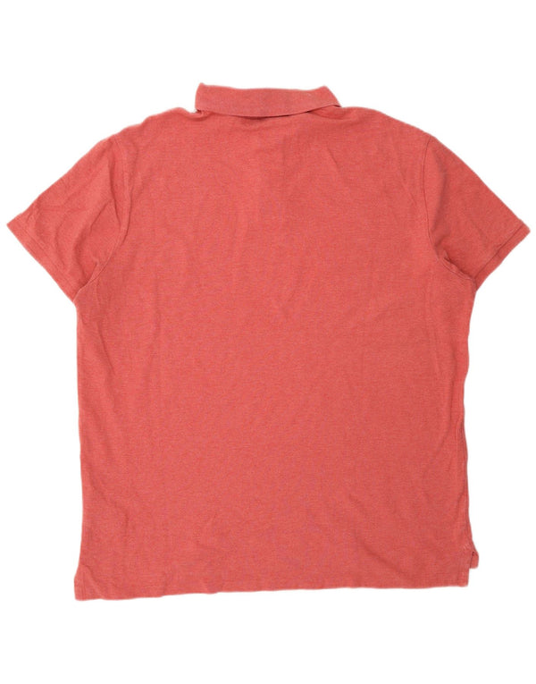 Polo Ralph Lauren Mens Custom Slim Fit Camisa XL Algodão Vermelho