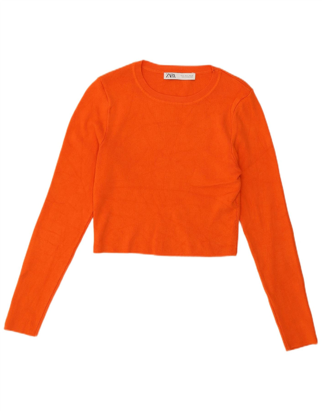 Blusa feminina Zara Top UK 12 viscose laranja médio