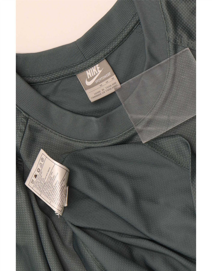 Camiseta masculina Nike Top médio verde colorblock poliéster