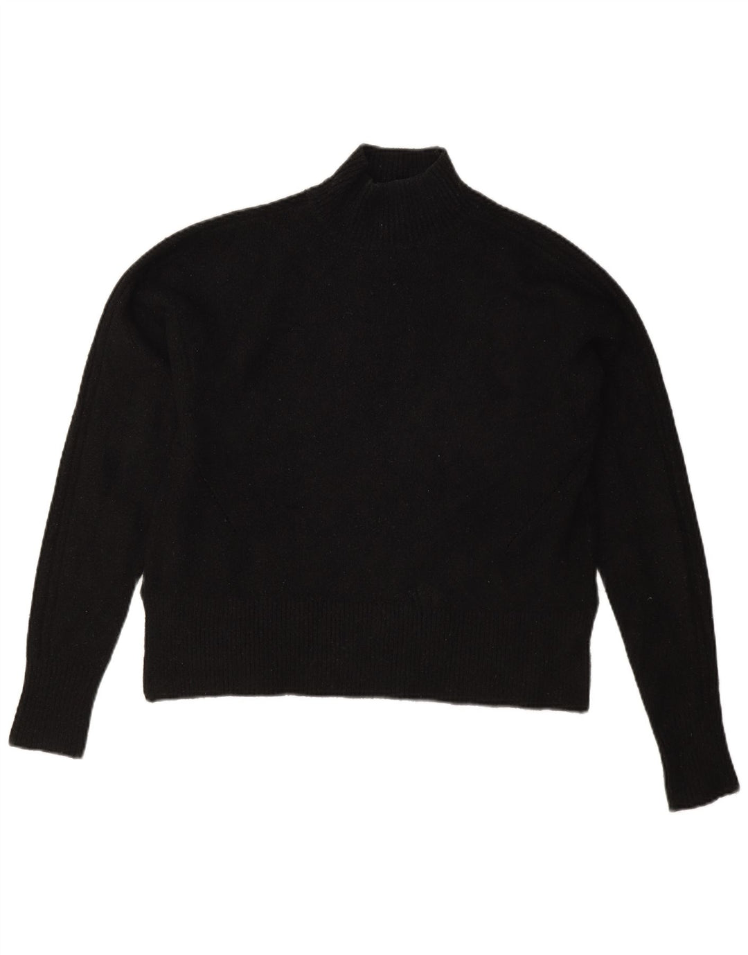 Jack Wills Suéter feminino grande com gola de tartaruga Reino Unido 8 pequeno preto
