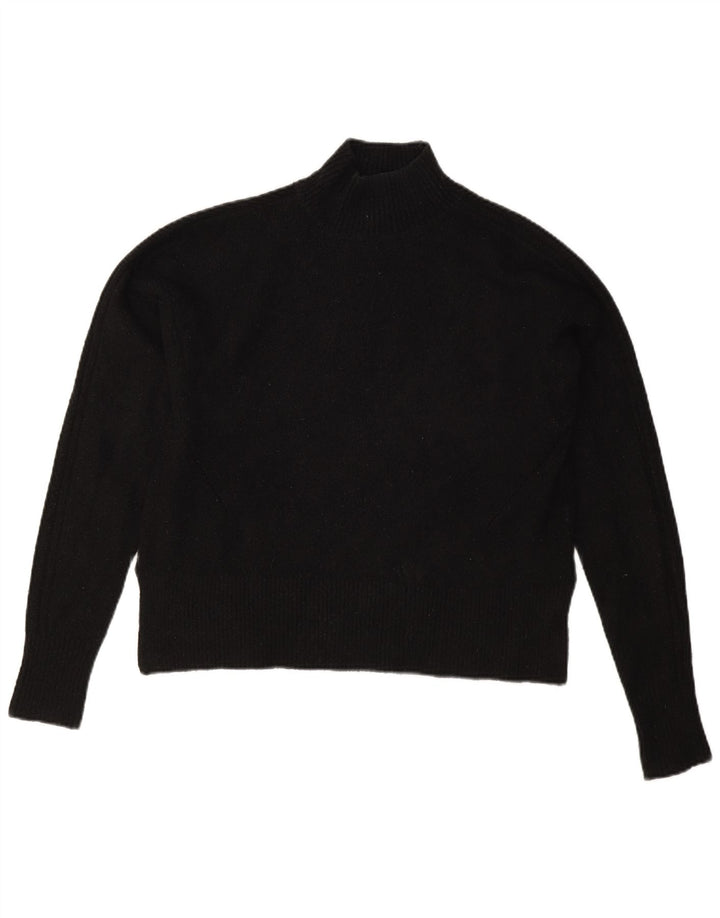 Jack Wills Suéter feminino grande com gola de tartaruga Reino Unido 8 pequeno preto
