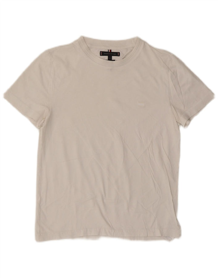 Camiseta feminina TOMMY HILFIGER Reino Unido 10 pequeno algodão branco