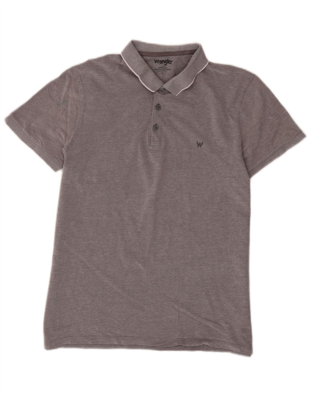 Camisa polo masculina Wrangler algodão cinza médio