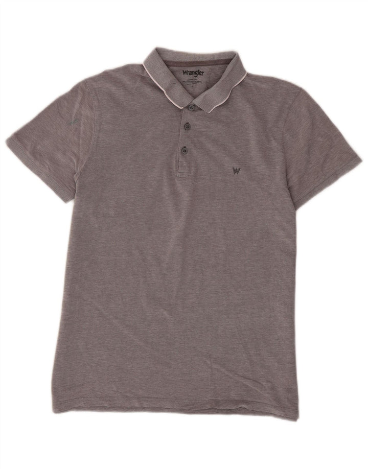 Camisa polo masculina Wrangler algodão cinza médio