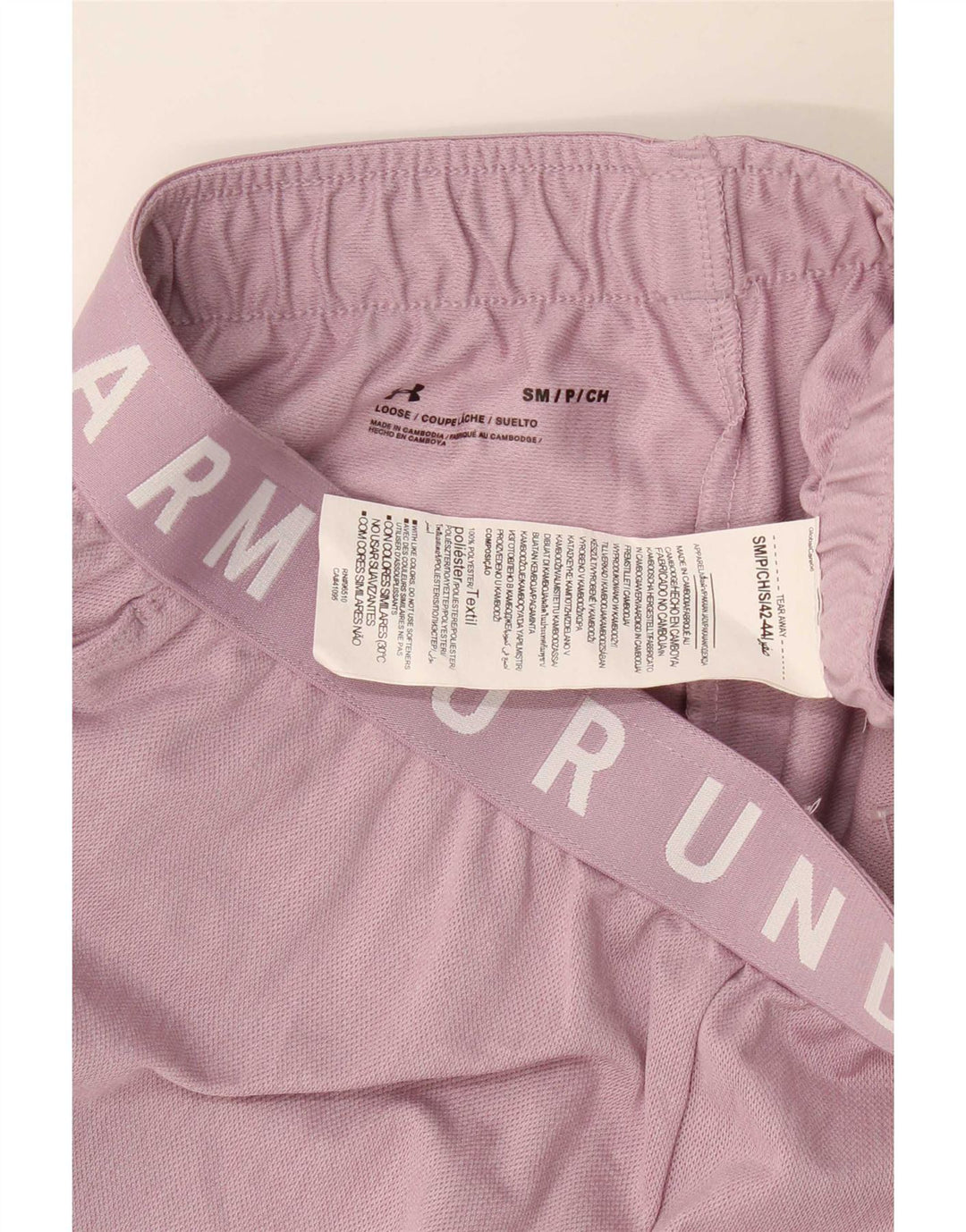 Under Armour Womens Graphic Sport Shorts UK 10 Pequeno Poliéster Rosa