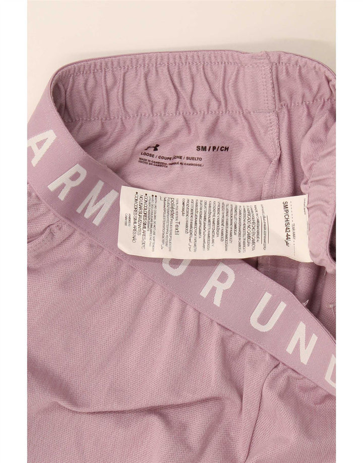 Under Armour Womens Graphic Sport Shorts UK 10 Pequeno Poliéster Rosa