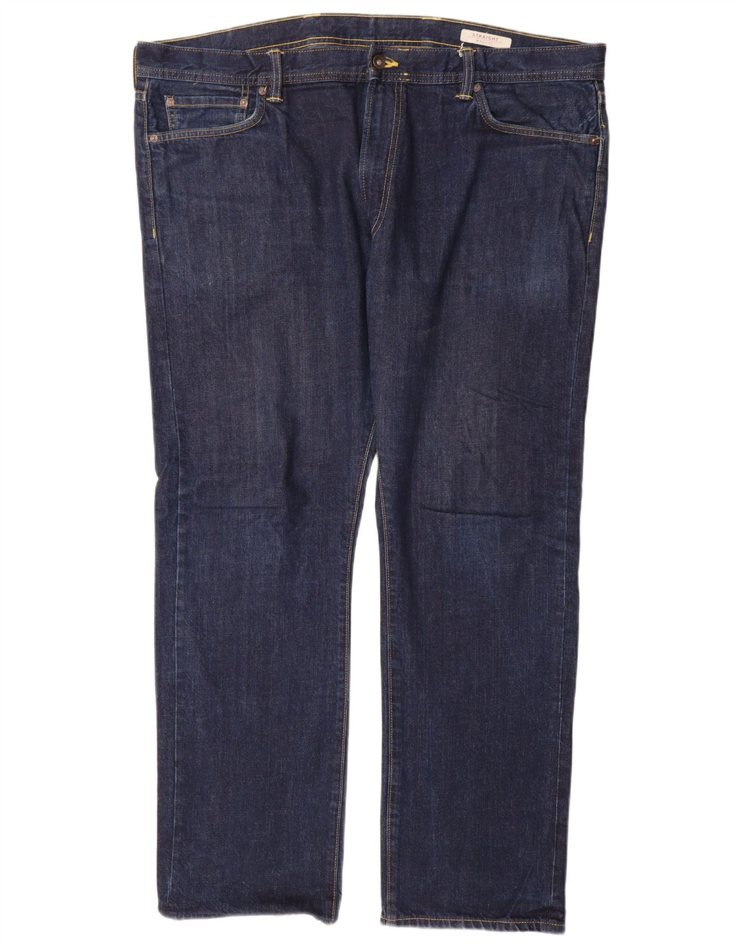 Jeans retos masculinos Marks & Spencer W42 L31 algodão azul marinho