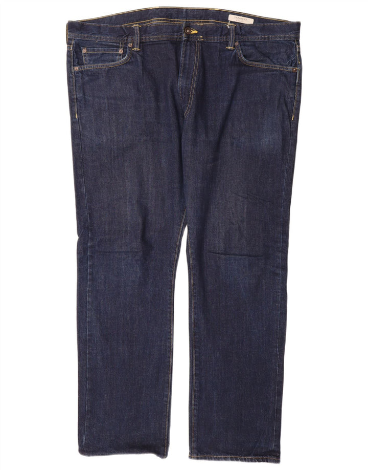 Jeans retos masculinos Marks & Spencer W42 L31 algodão azul marinho