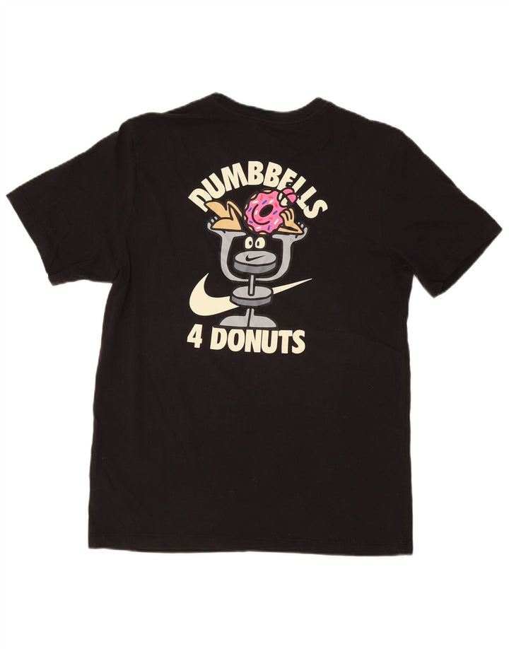 Camiseta Nike masculina Dumbbells Donuts Graphic Top Médio Algodão Preto