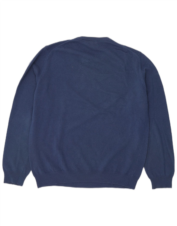 Suéter masculino Henry Cottons com gola redonda 2XL lã azul