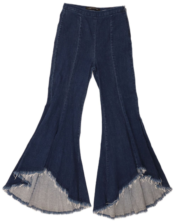 Zara Jeans feminino queimado XS W24 L29 azul marinho
