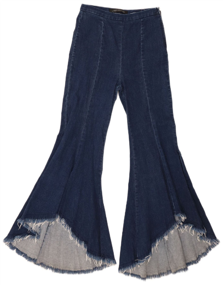 Zara Jeans feminino queimado XS W24 L29 azul marinho