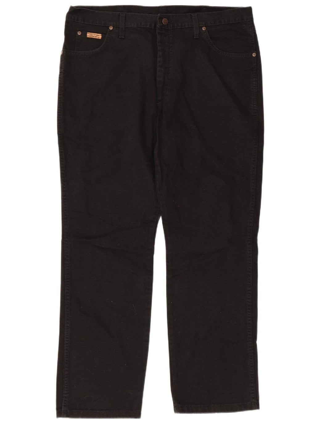 WRANGLER Masculino Texas Straight Jeans W40 L30 Algodão Preto