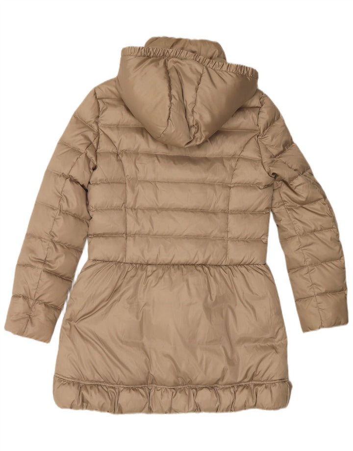 Sisley Casaco feminino acolchoado com capuz duplo e peito duplo IT 42 Médio Bege