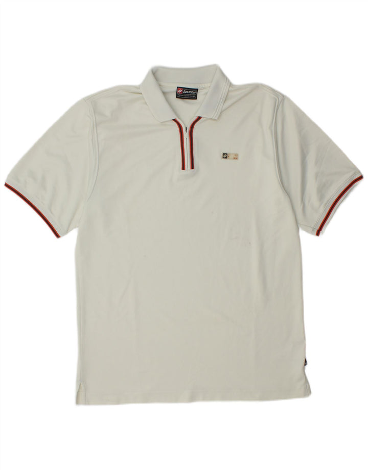 Camisa polo masculina Lotto média branca