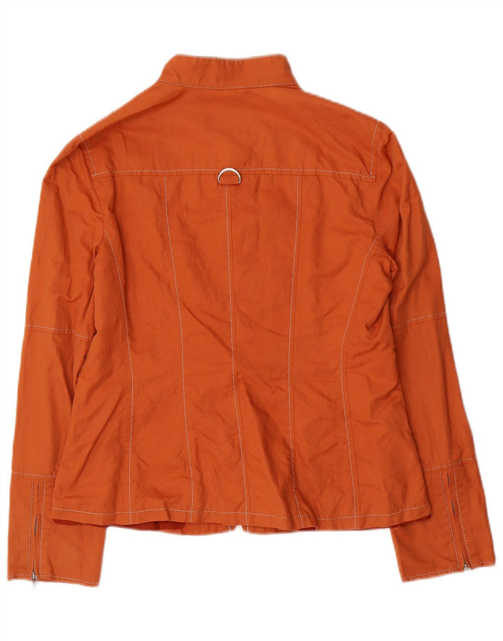 Jaqueta bomber feminina Marella UK 12 algodão laranja médio